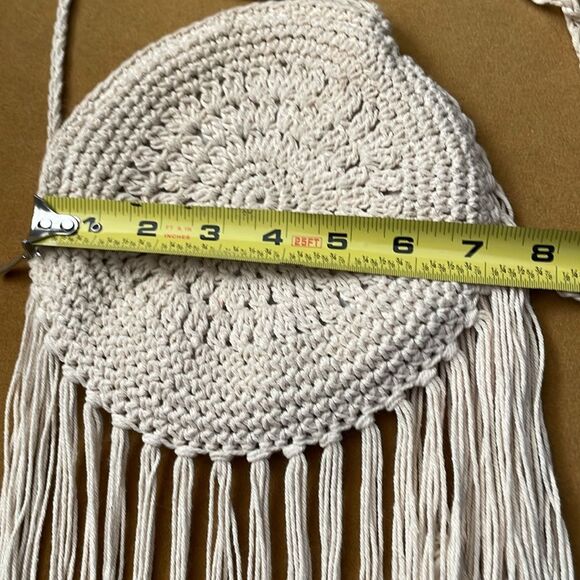3 AM Forever Crocheted Crossbody Bag w/Fringe Round - Picture 6 of 8
